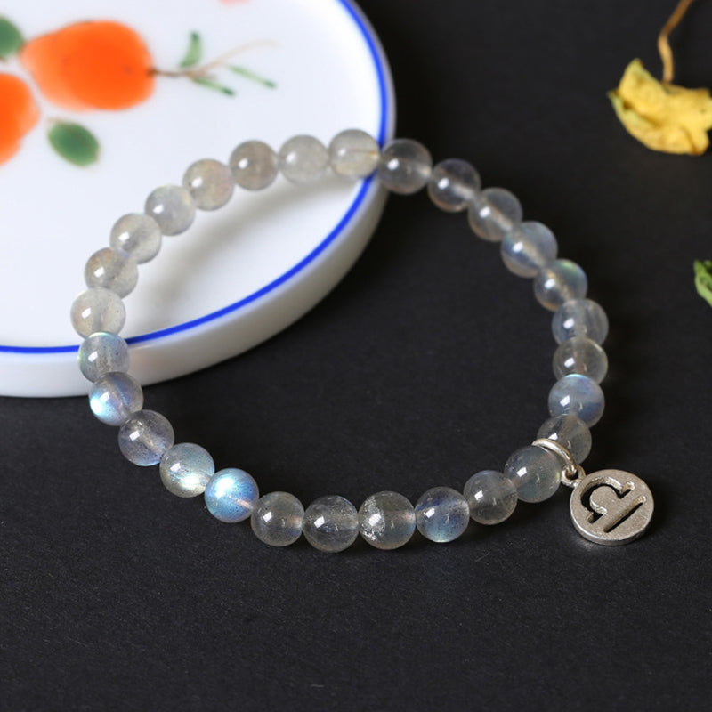 12 Constellations of the Zodiac Moonstone Charming Bracelet - Image 16