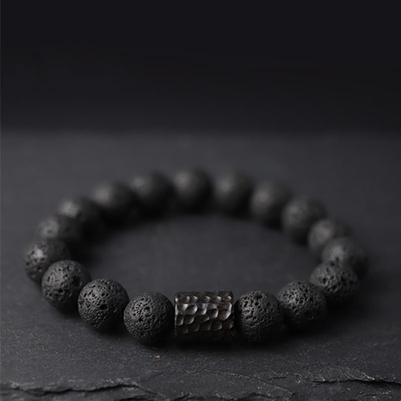 Lava Rock Ebony Wood Tiger Eye Healing Bracelet - Image 7