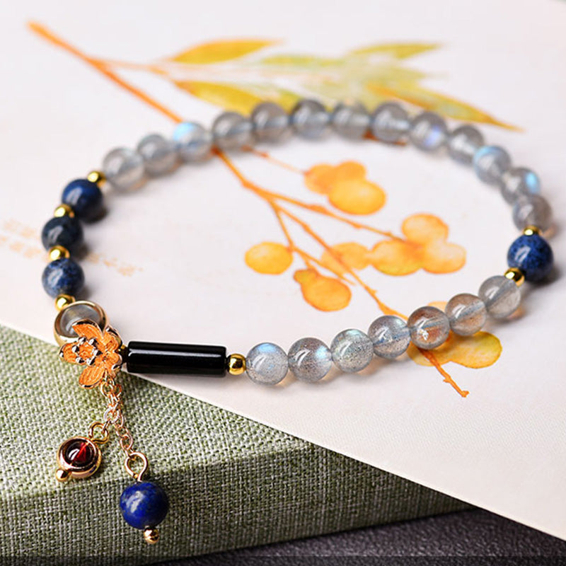 Moonstone Lazurite Calm Healing Positive Bracelet - Image 5