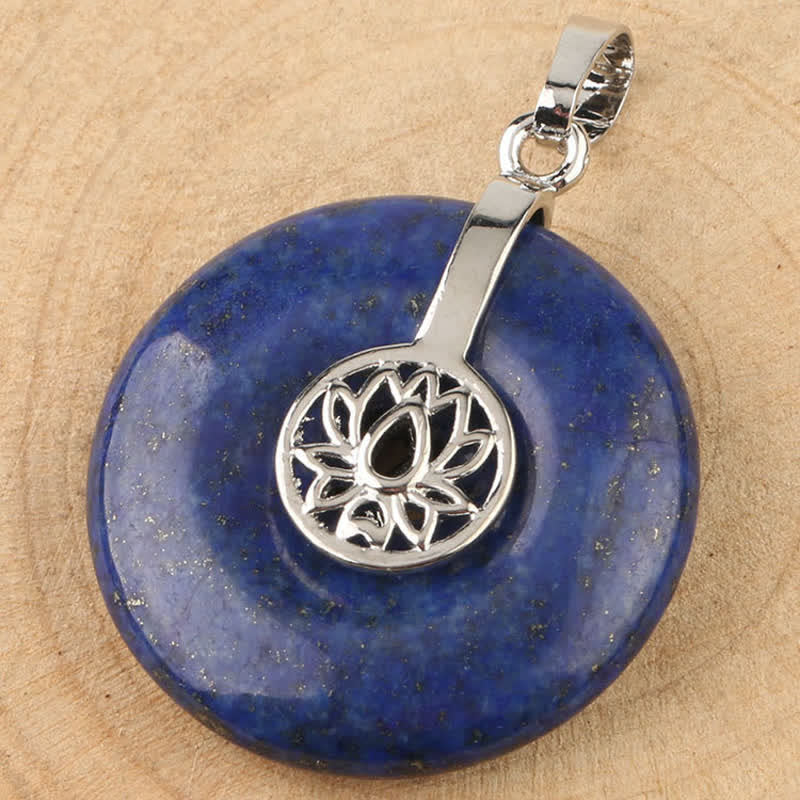 Various Crystal Amethyst Pink Crystal Lotus Healing Necklace Pendant - Image 16