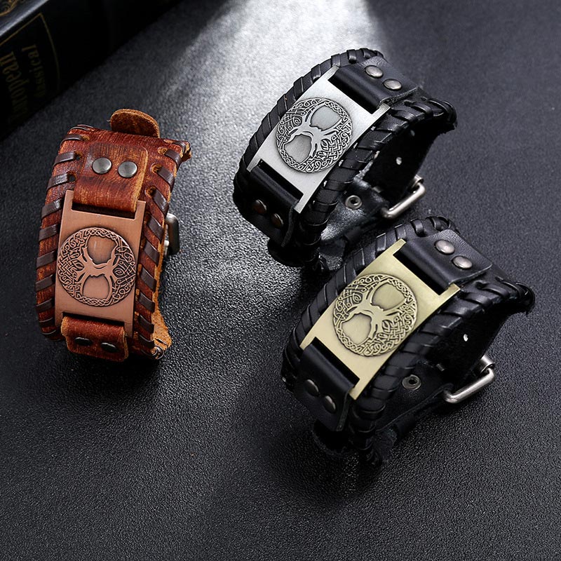 Lucky Tree Of Life Balance Leather Bracelet - Image 8