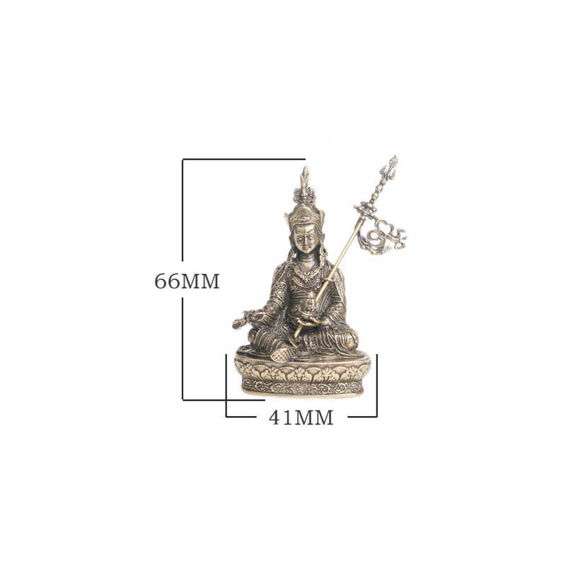 Padmasambhava Buddha Figure Serenity Copper Statue Decoration Temple Ornament - Image 10