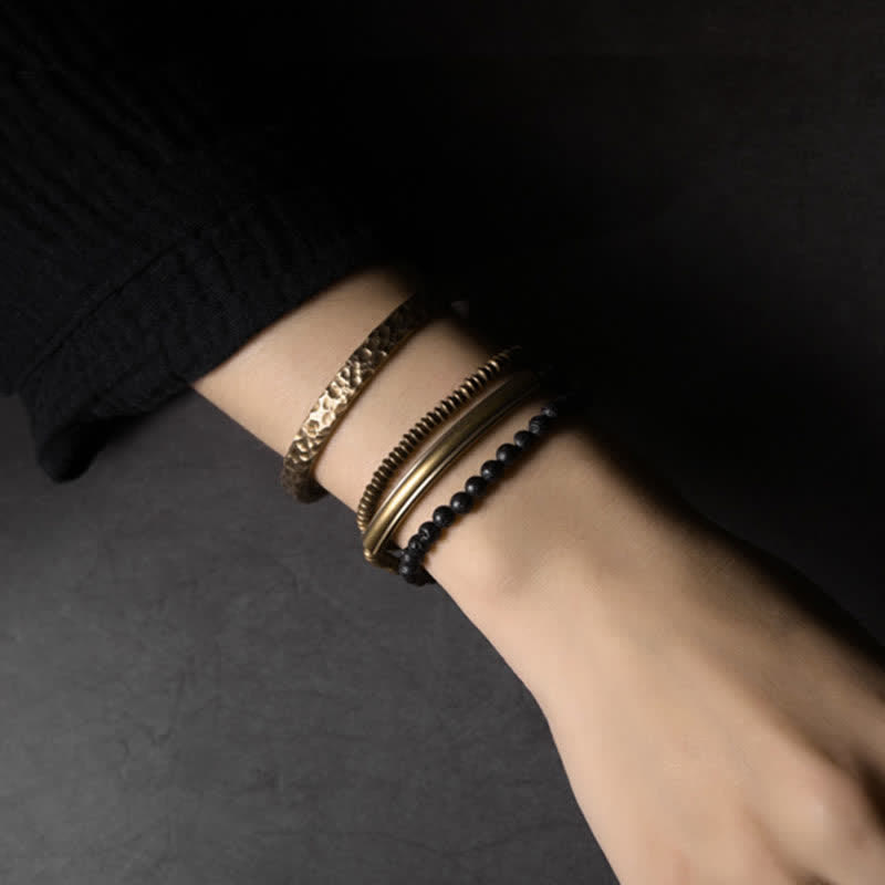 Vintage Lava Rock Copper Support Bracelet - Image 3