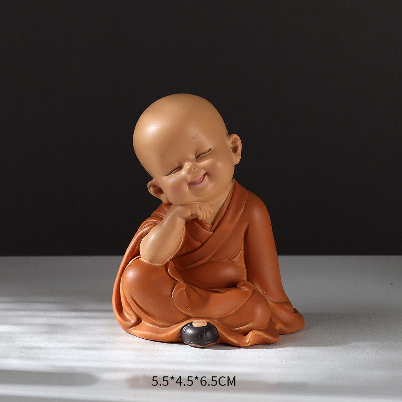 Small Mini Meditation Praying Monk Serenity Resin Home Decoration - Image 6