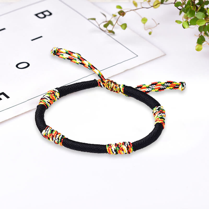Tibetan Handmade Colorful King Kong Knot Lucky Protection Braid String Bracelet - Image 12