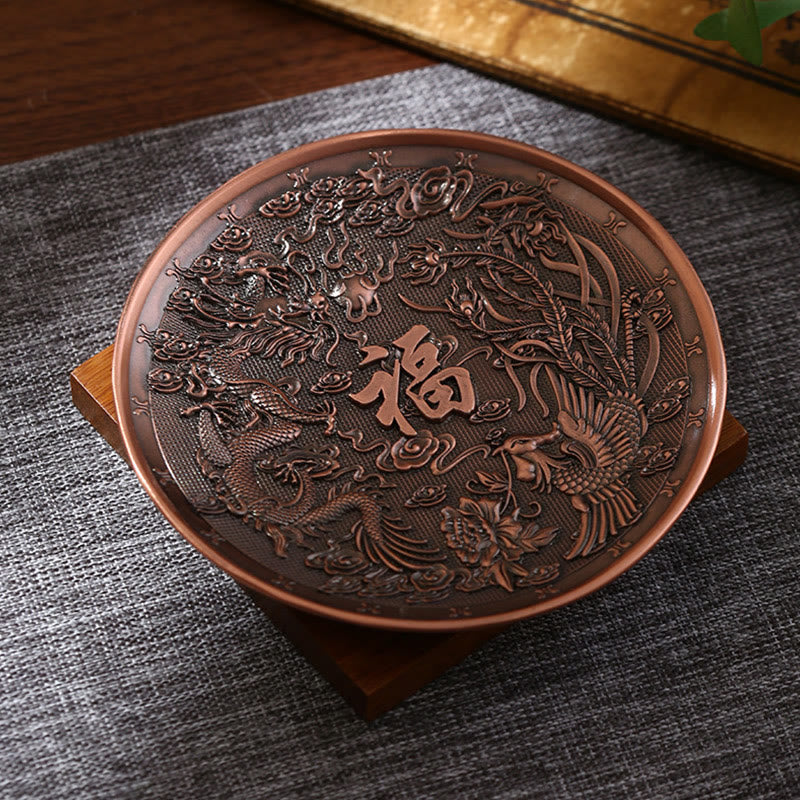 Lotus Dragon Phoenix Eight Auspicious Symbols Zinc Alloy Incense Stick Holder Healing Incense Burner Decoration - Image 11