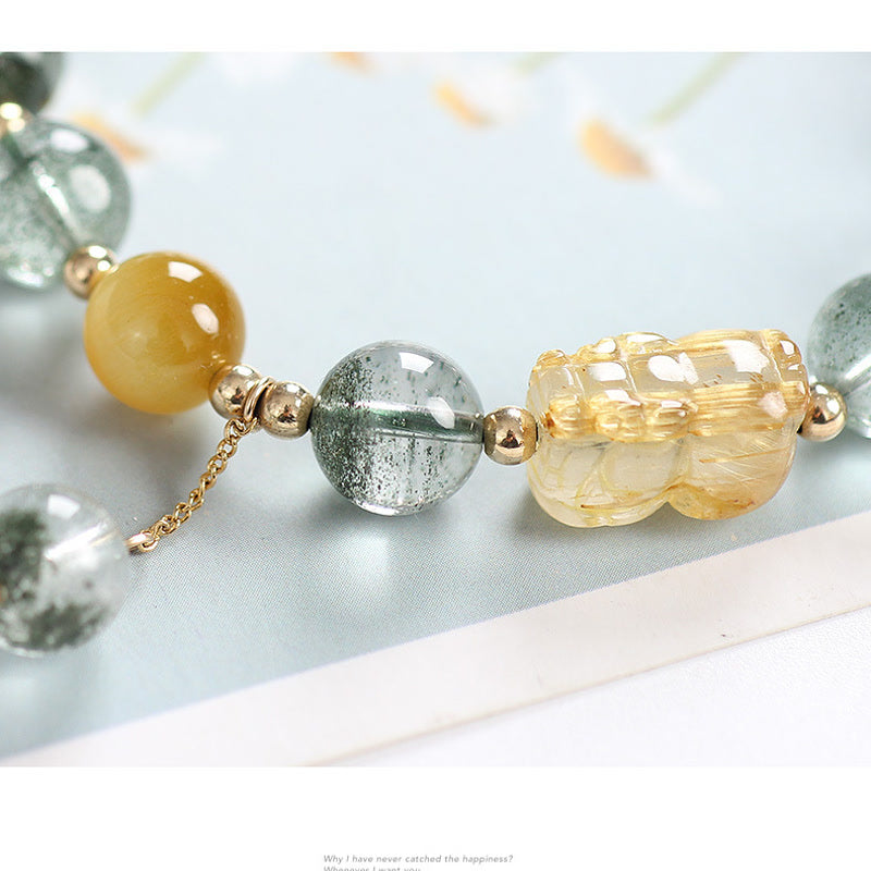 Green Phantom Citrine PiXiu Confidence Bracelet - Image 8