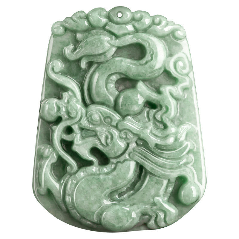 Year Of The Dragon Chinese Zodiac Dragon Soaring Jade Protection Bead Chain Necklace Pendant - Image 10