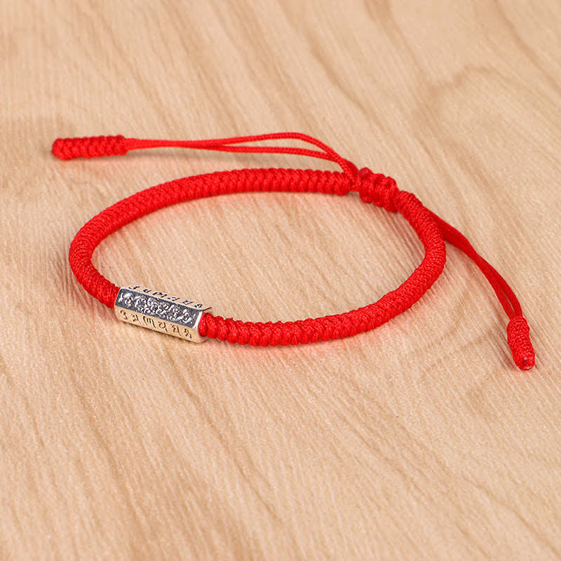 Om Mani Padme Hum Luck Protection Red String Bracelet - Image 5