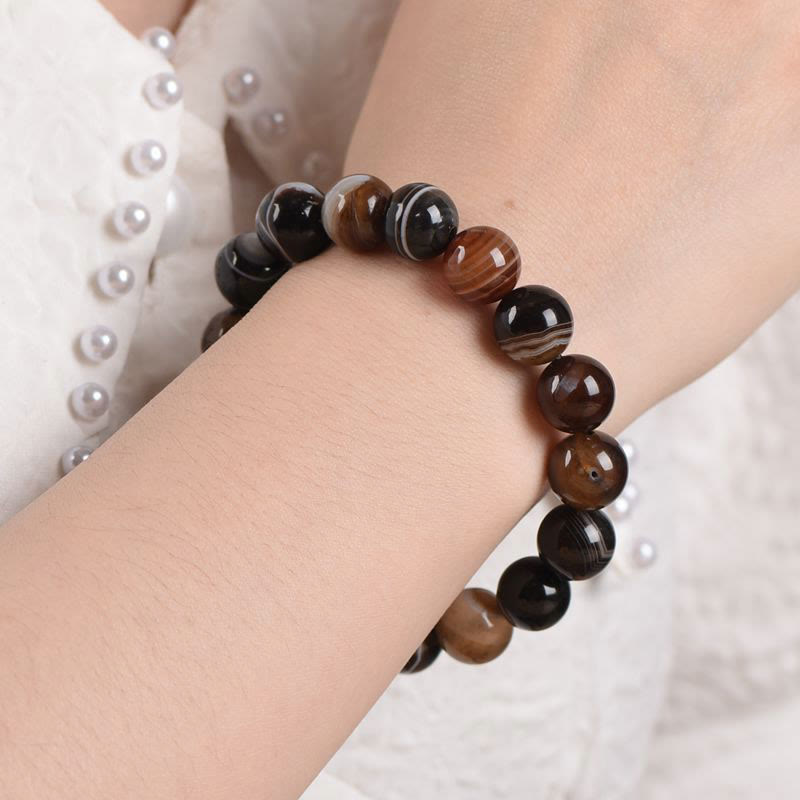 Tibetan Sardonyx Happiness Positive Bracelet - Image 4
