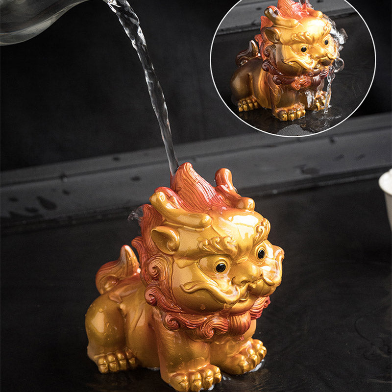 Color Changing Small PiXiu Resin Tea Pet Wealth Home Figurine Decoration - Image 7
