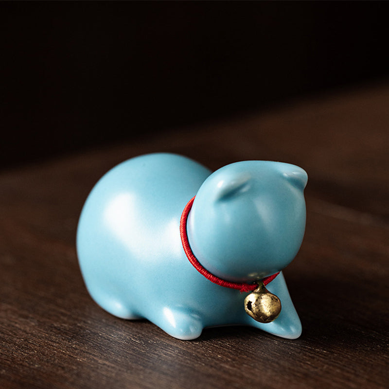 Mini Small Cute Cat Tea Pet Ceramic Home Desk Figurine Decoration - Image 21