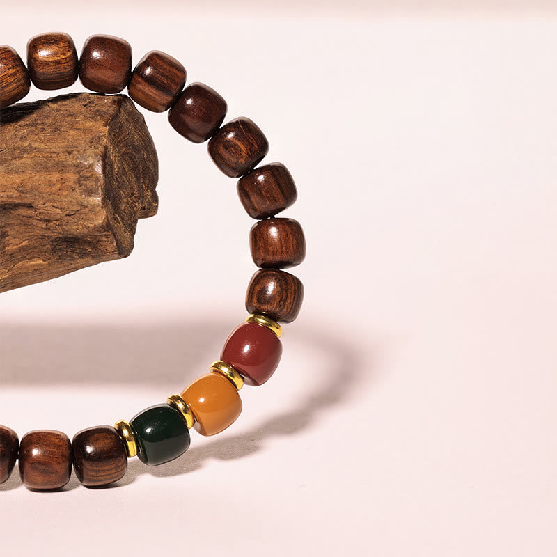 Ebony Wood Rosewood Peace Balance Bracelet - Image 17