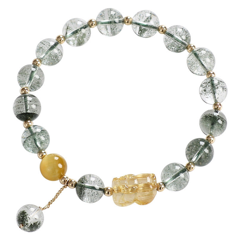 Green Phantom Citrine PiXiu Confidence Bracelet - Image 10