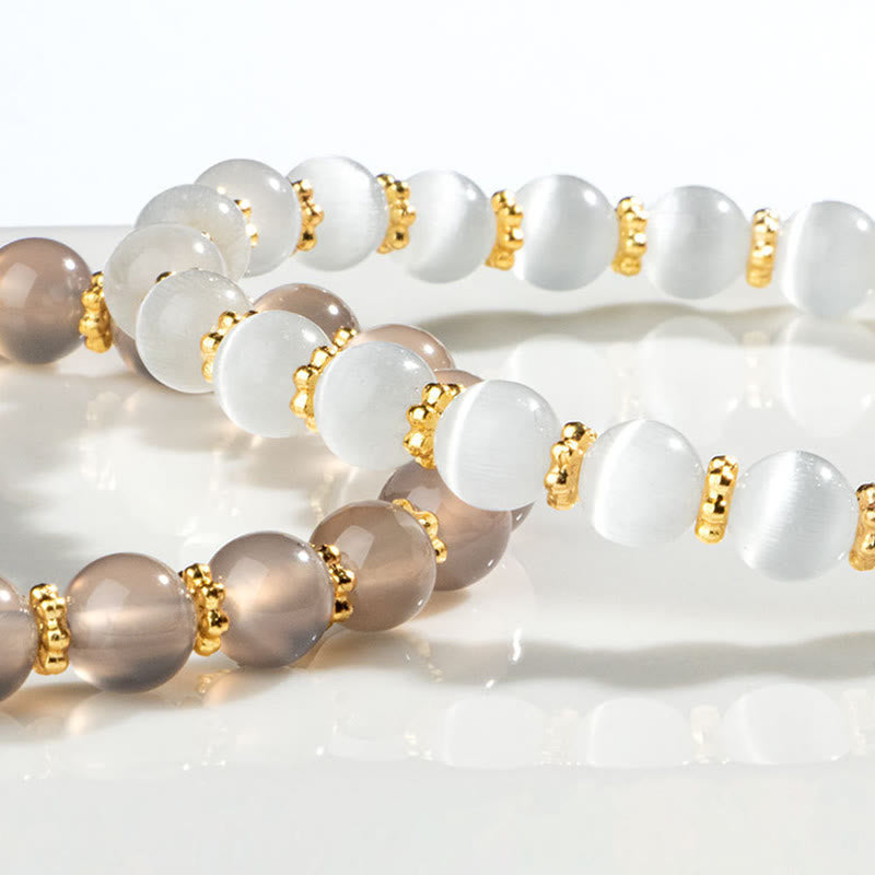 Year Of The Dragon Natural Red Agate Pink Crystal Black Onyx Dumpling Luck Fu Character Bracelet - Image 17