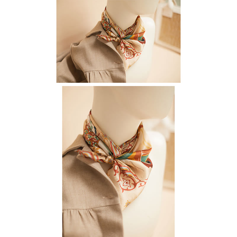 Dunhuang Riyue Mountain 100% Mulberry Silk Scarf Dunhuang Shawl - Image 19