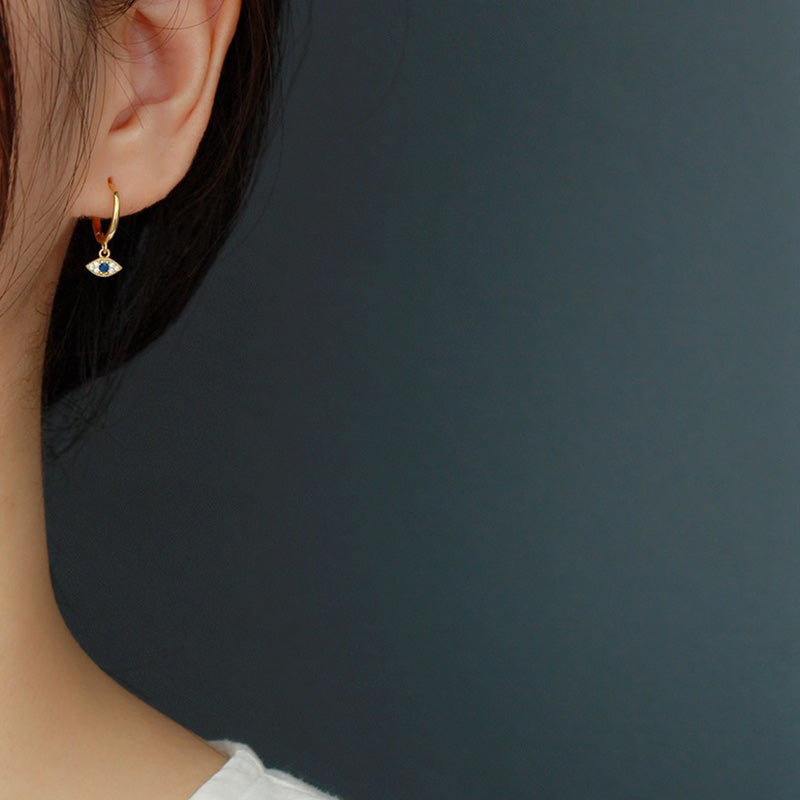 925 Sterling Silver Evil Eye Blessing Protection Stud Earrings - Image 11