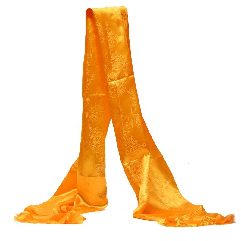 Tibetan Lucky Blessing 5 Colors Dragon Phoenix Pattern Khata Decoration - Image 9