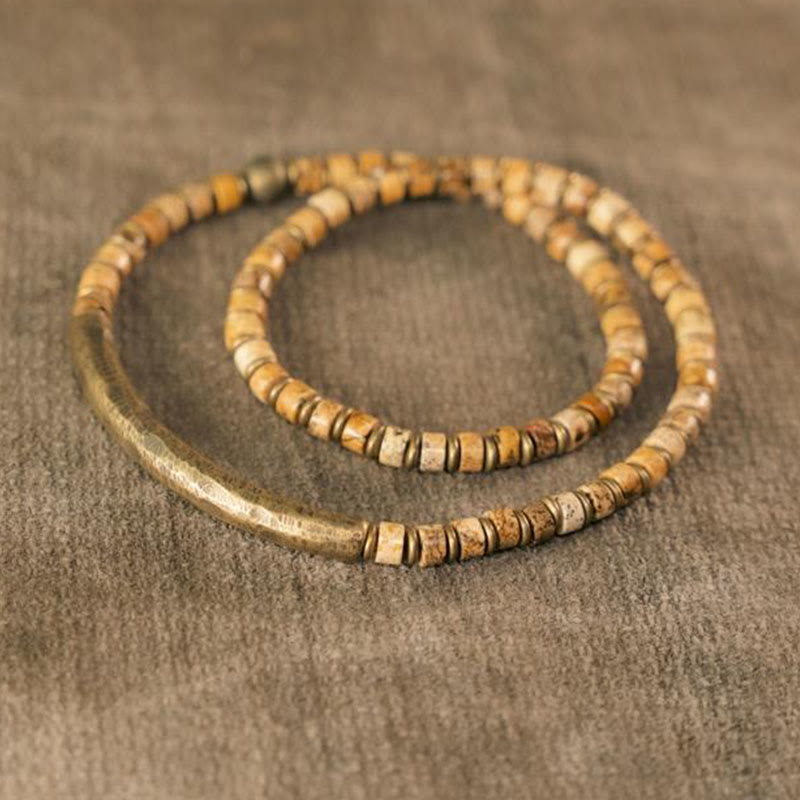 Sodalite Picture Jasper Green Point Stone Harmony Wisdom Bracelet