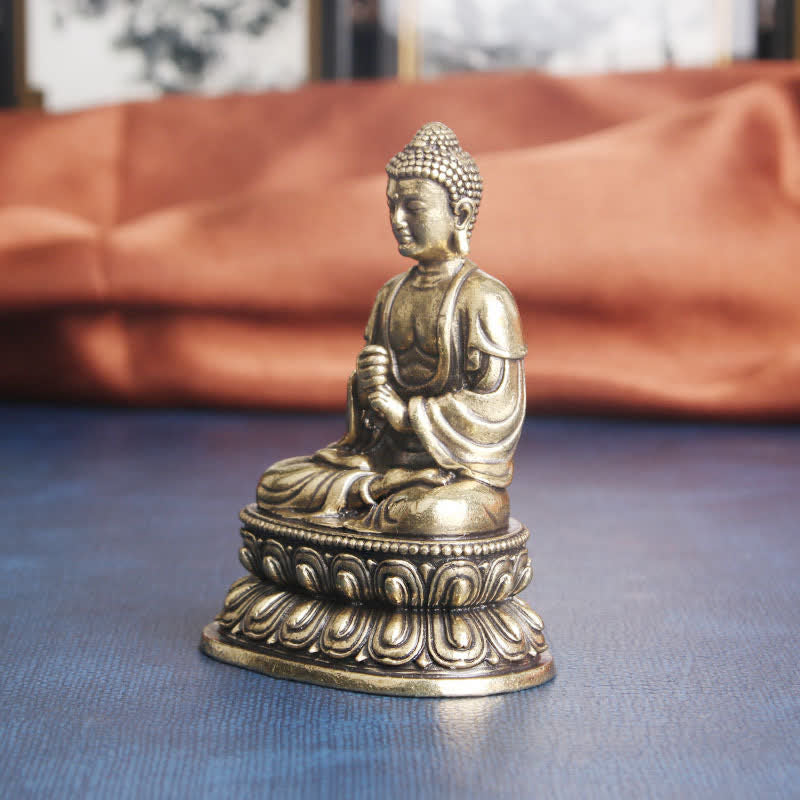 Tathagata Buddha Serenity Copper Statue Decoration - Image 5