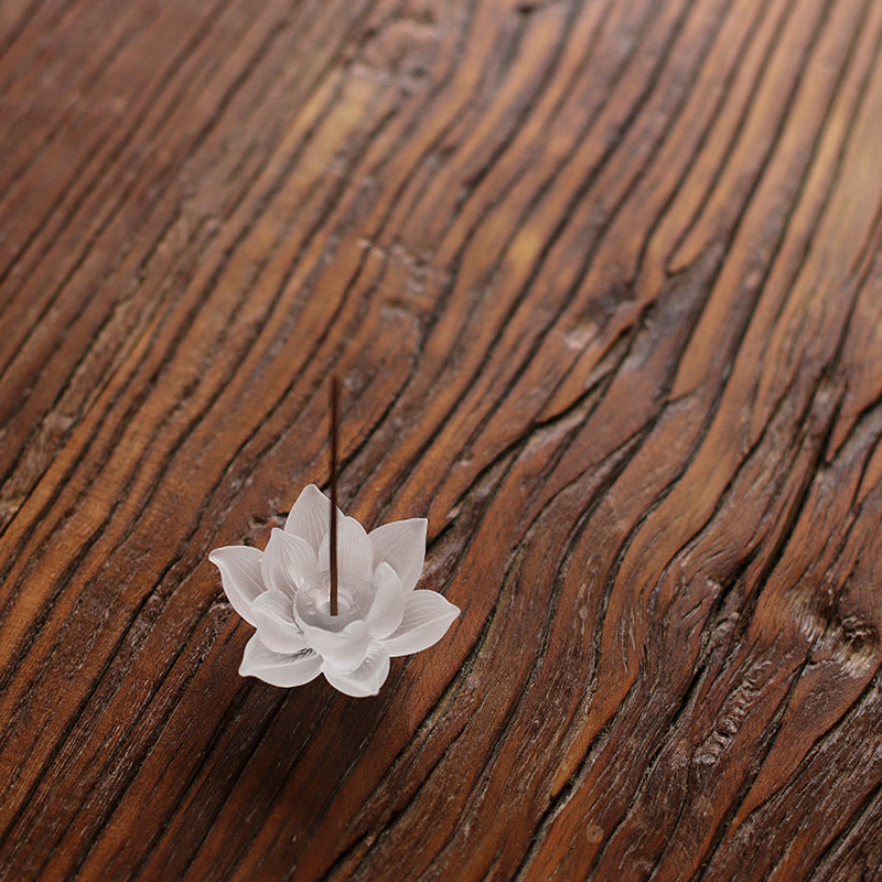 Mini Lotus Liuli Crystal Healing Meditation Stick Incense Burner - Image 29