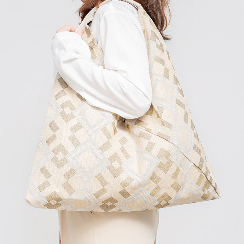 Geometry Tiger Flowers Leopard Stripes Print Underarm Triangle Shoulder Bag - Image 9