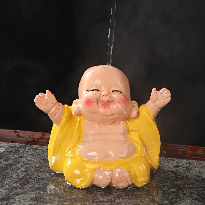 Color Changing Laughing Buddha Resin Tea Pet Wealth Home Figurine Decoration