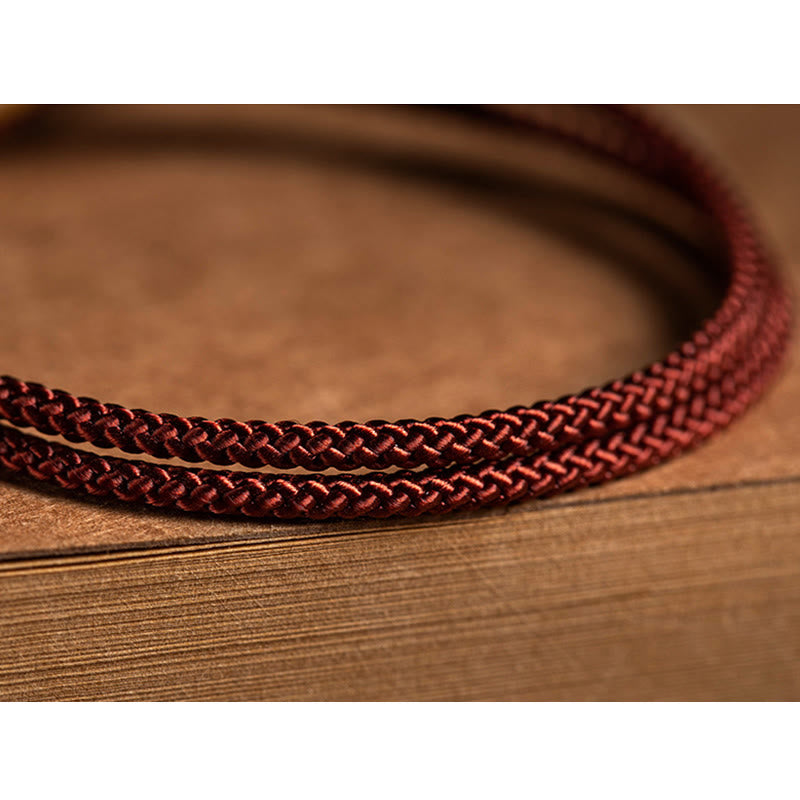 925 Sterling Silver Handmade Chinese Zodiac Natal Buddha Cyan Bodhi Seed Protection Braided Red String Bracelet - Image 6