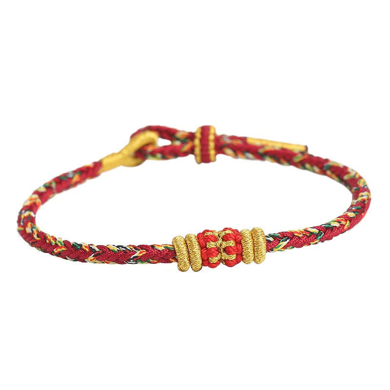 Handmade Colorful Rope King Kong Knot Braided Luck Bracelet - Image 12