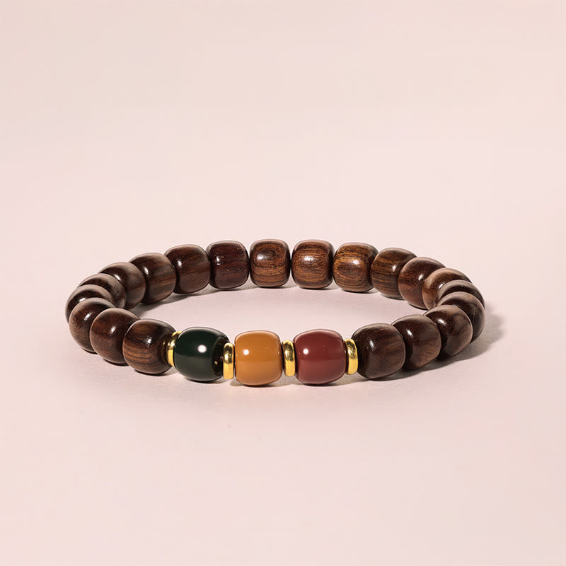 Ebony Wood Rosewood Peace Balance Bracelet - Image 12