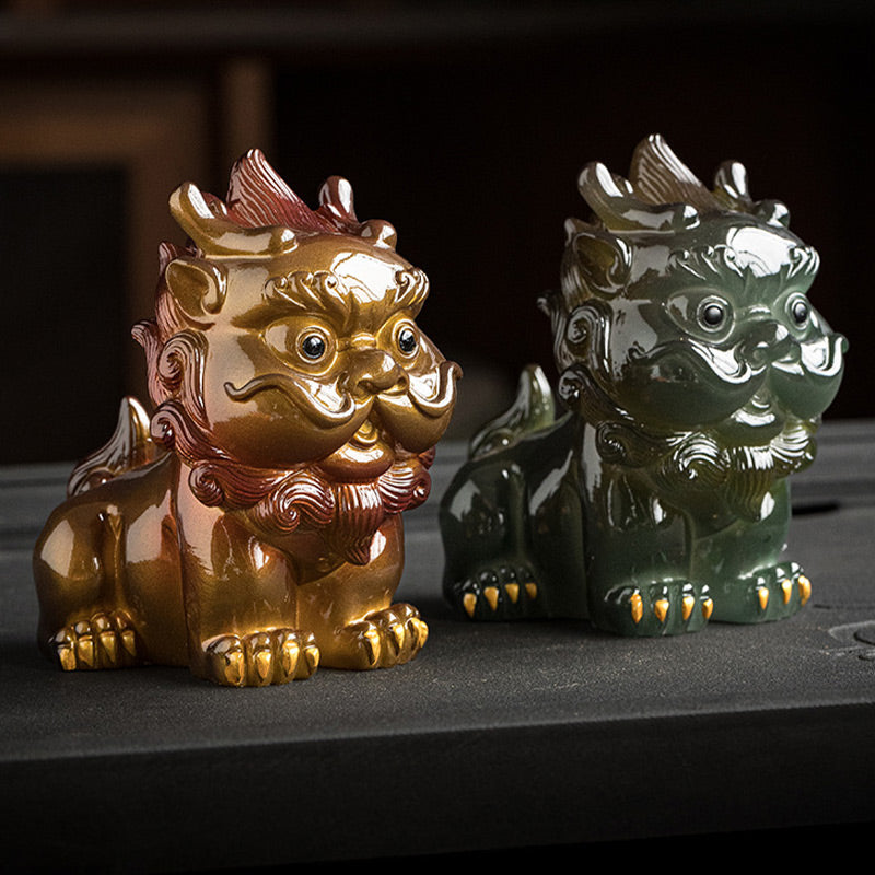 Color Changing Small PiXiu Resin Tea Pet Wealth Home Figurine Decoration - Image 22