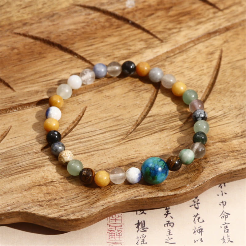 Natural Stone Sea Sediment Jasper Agate Protection Bracelet - Image 13