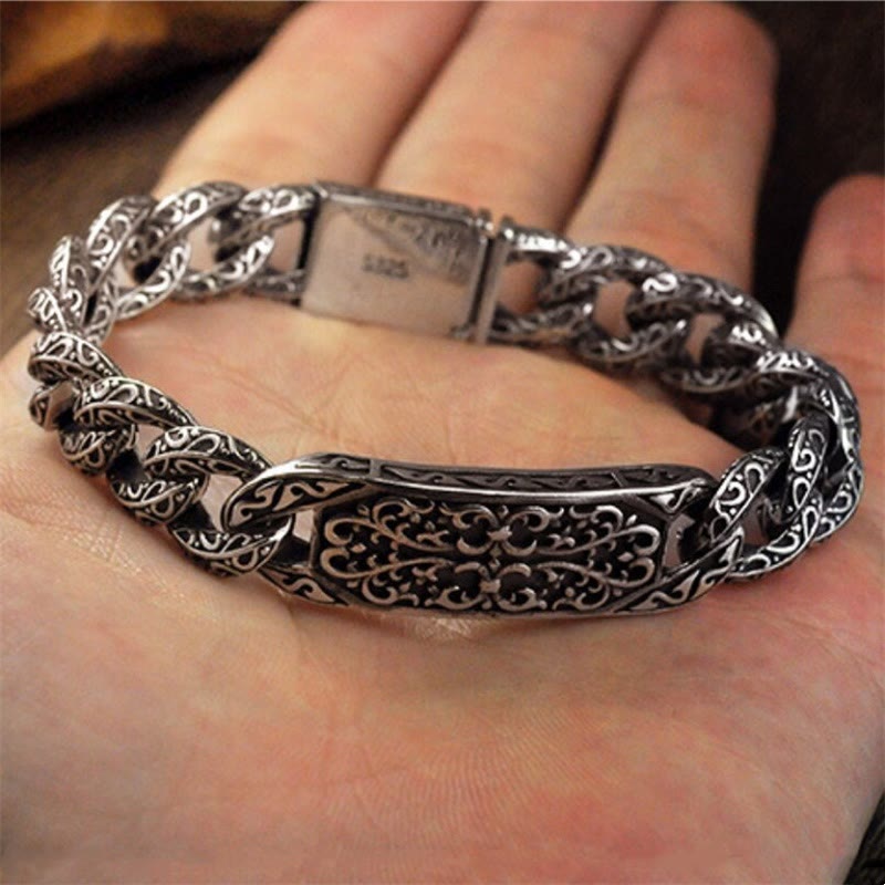 Vintage Patterns Engraved Healing Bracelet - Image 8