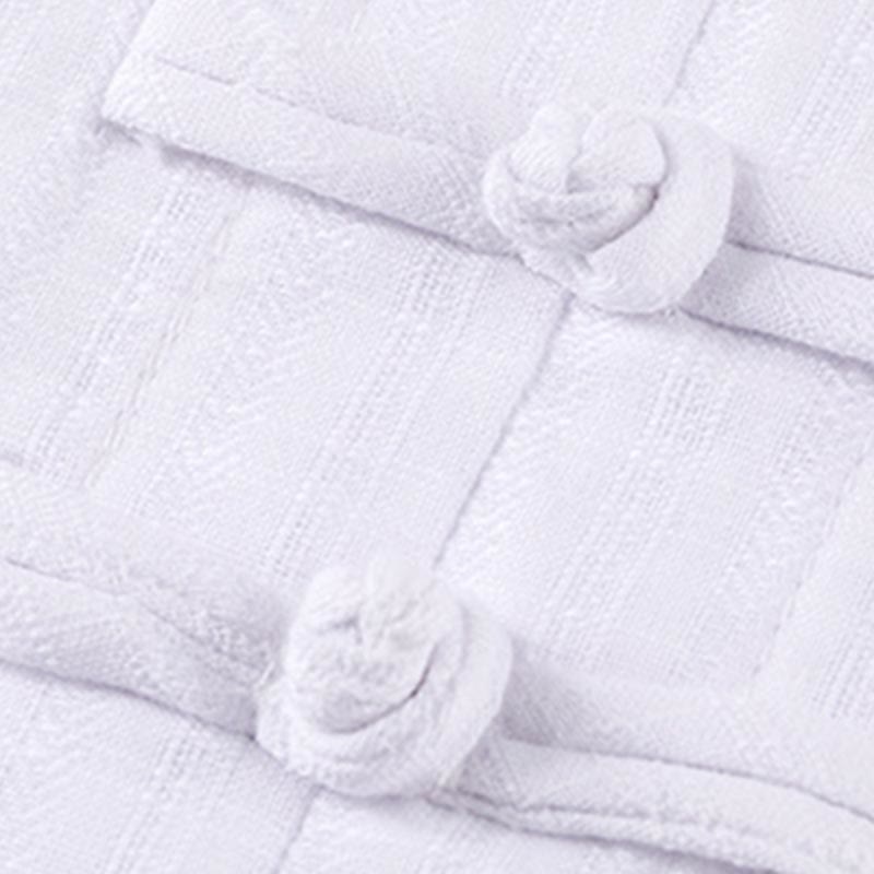 2Pcs Half Sleeve Shirt Top Pants Meditation Zen Tai Chi Linen Clothing Women's Set - Image 11