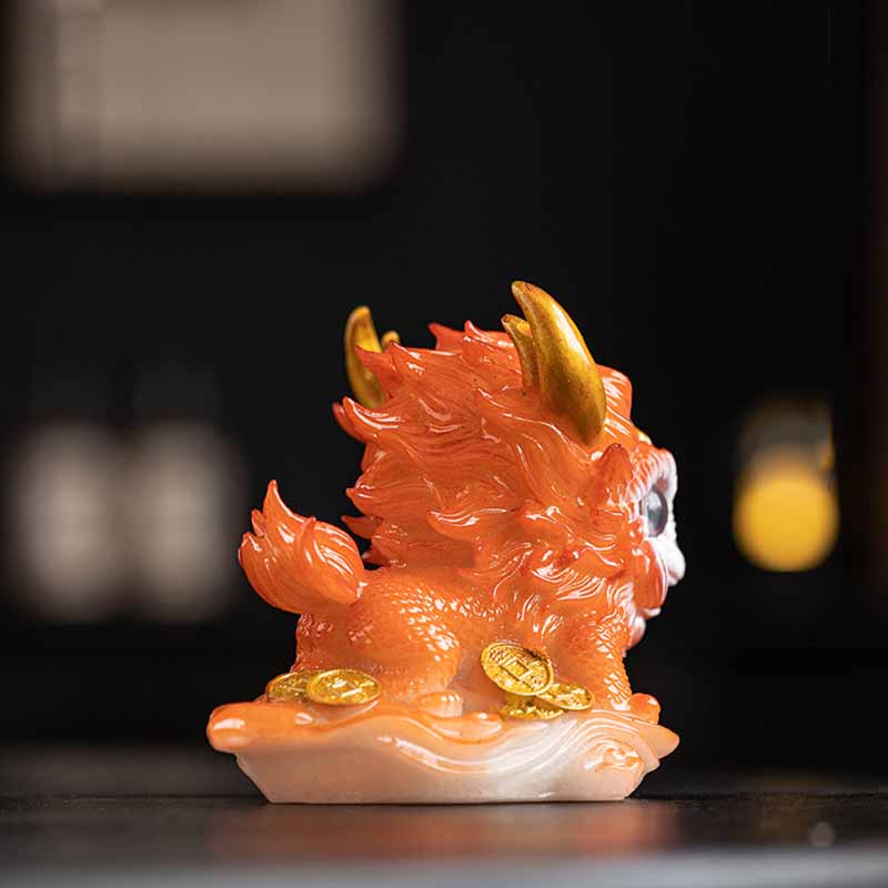 Color Changing Small Kirin Resin Tea Pet Home Figurine Decoration - Image 7