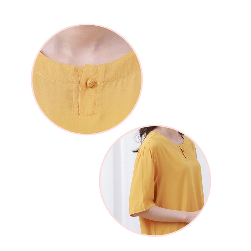 2Pcs Half Sleeve T-Shirt Pants Meditation Zen Tai Chi Cotton Linen Clothing Unisex Set - Image 8