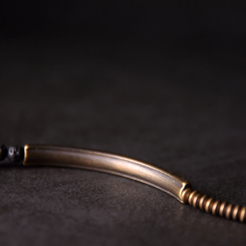 Vintage Lava Rock Copper Support Bracelet - Image 12