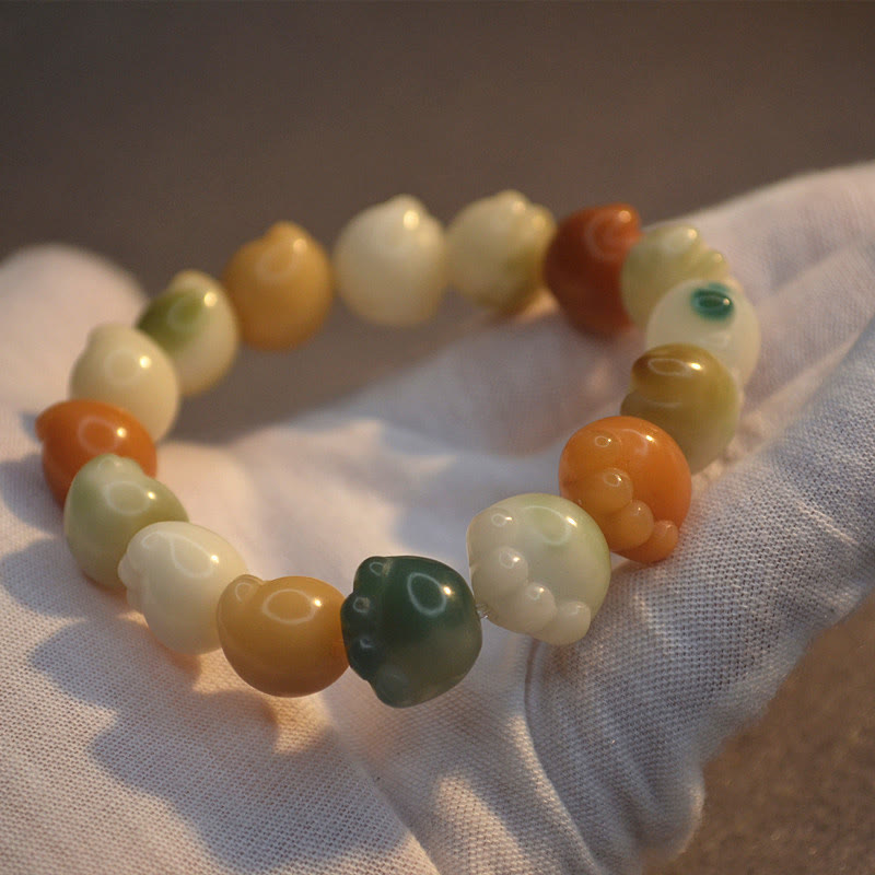 Multilayered Bodhi Seed Cute Cat Paw Calm Harmony Bracelet - Image 4