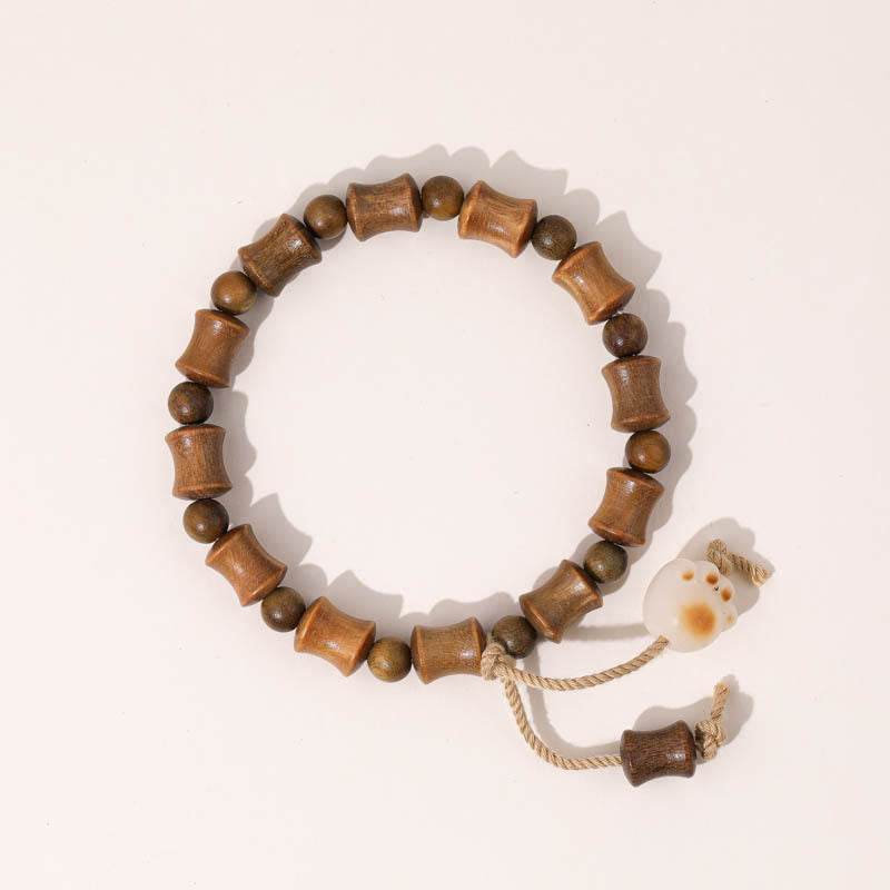 Green Sandalwood Bodhi Seed Cat Claw Bamboo Peace Bracelet