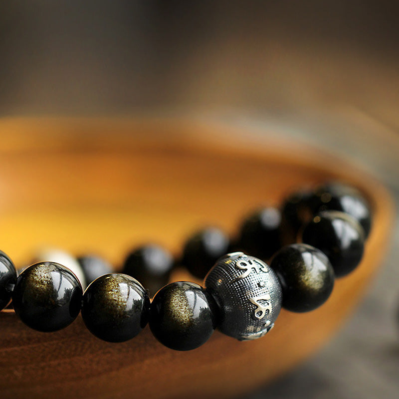 Chinese Zodiac Natal Buddha Obsidian Purification Bracelet - Image 12