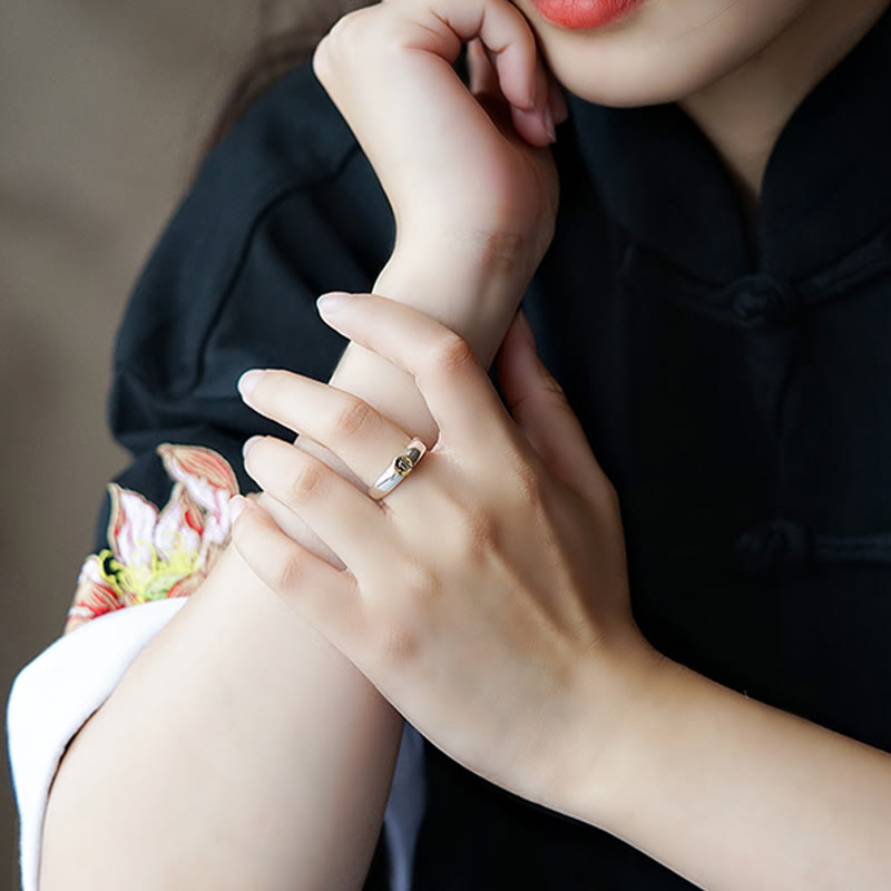 Tibetan Om Mani Padme Hum Carved Chinese Zodiac Natal Buddha Peace Ring - Image 51