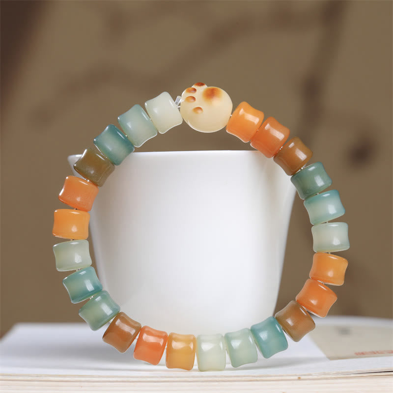 Colorful Bodhi Seed Cat Paw Wisdom Bracelet