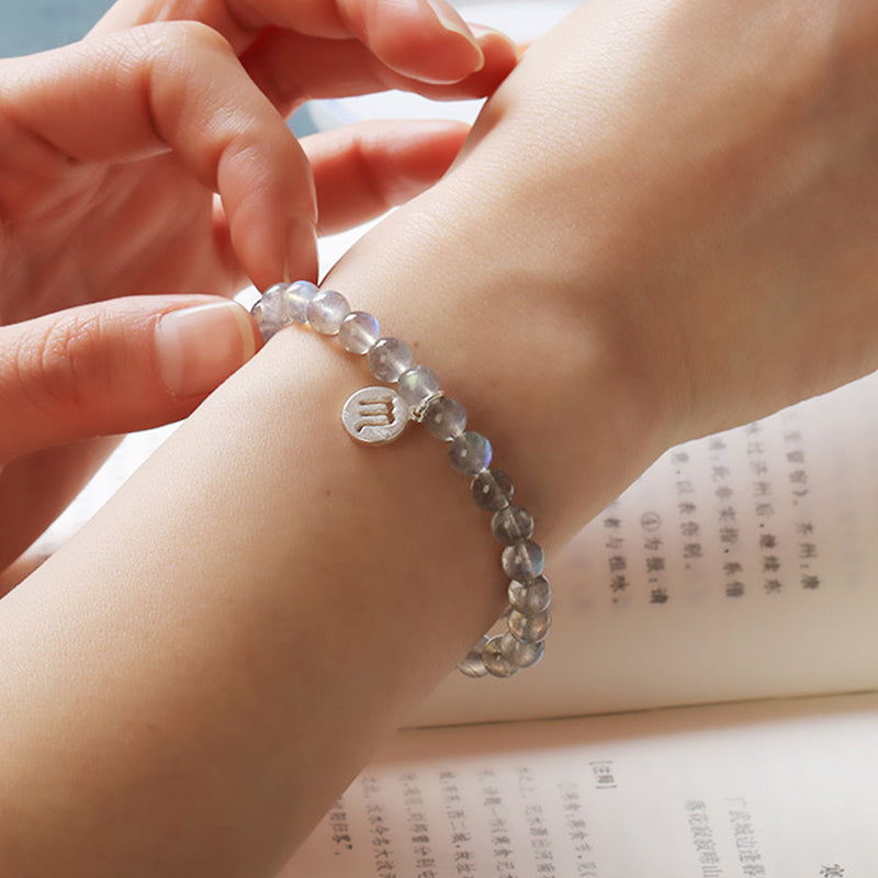 12 Constellations of the Zodiac Moonstone Charming Bracelet - Image 18
