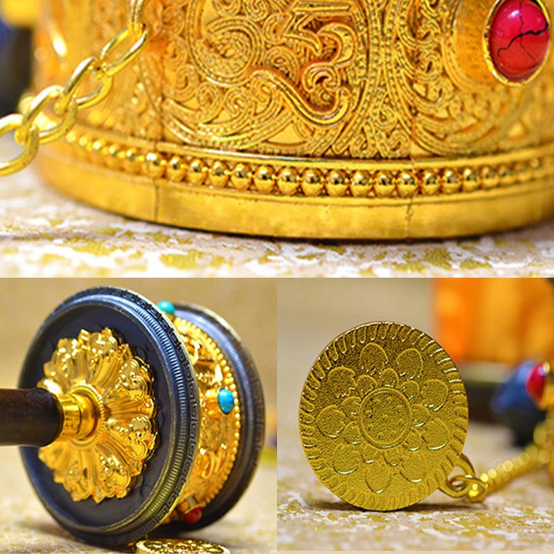 Tibetan Lucky Prayer Wheel Decoration - Image 7