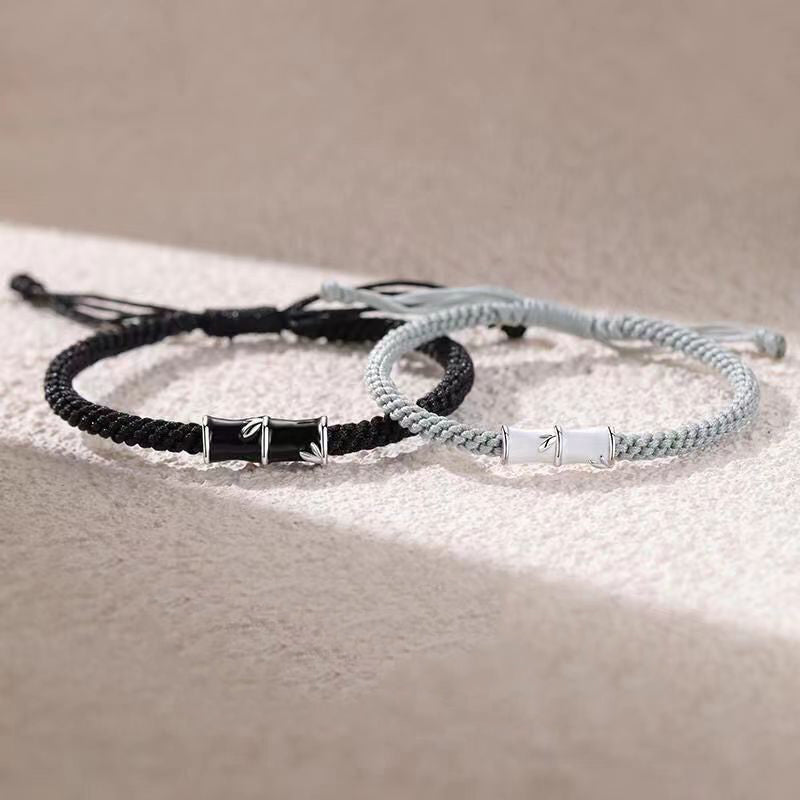 Bamboo Pattern Healing Couple Rope Bracelet