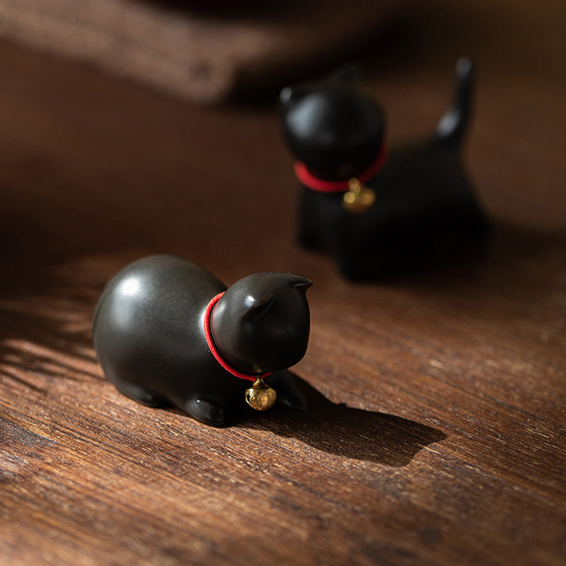 Mini Small Cute Cat Tea Pet Ceramic Home Desk Figurine Decoration - Image 23