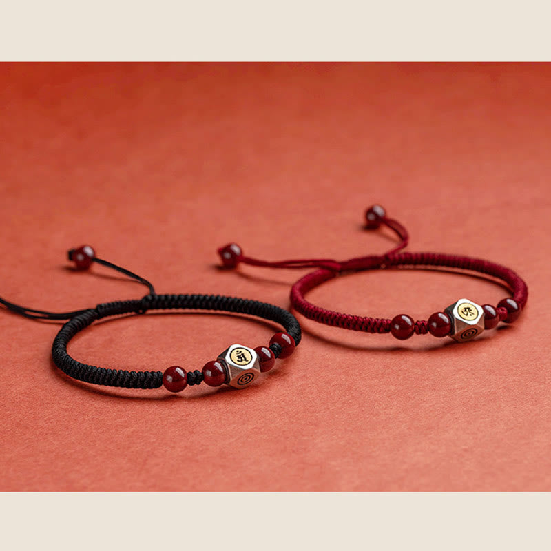 925 Sterling Silver Chinese Zodiac Natal Buddha Cinnabar Calm Bracelet - Image 26