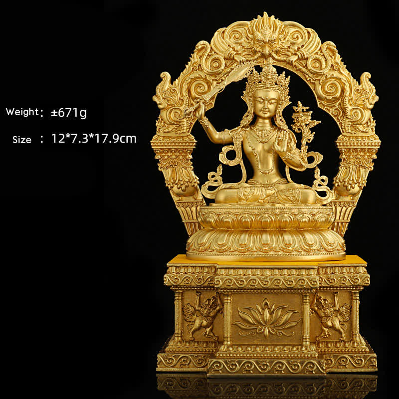 Shakyamuni Amitabha Medicine Buddha Figurine Serenity Copper Statue Home Decoration - Image 12