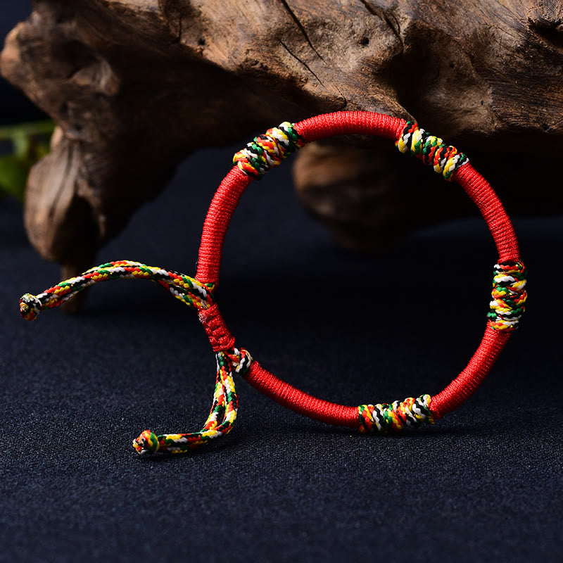 Tibetan Handmade Colorful King Kong Knot Lucky Protection Braid String Bracelet - Image 5