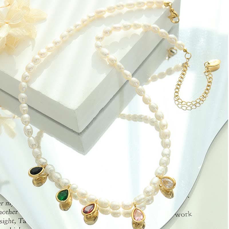 Pearl Crystal Stone Purity Necklace Pendant - Image 8